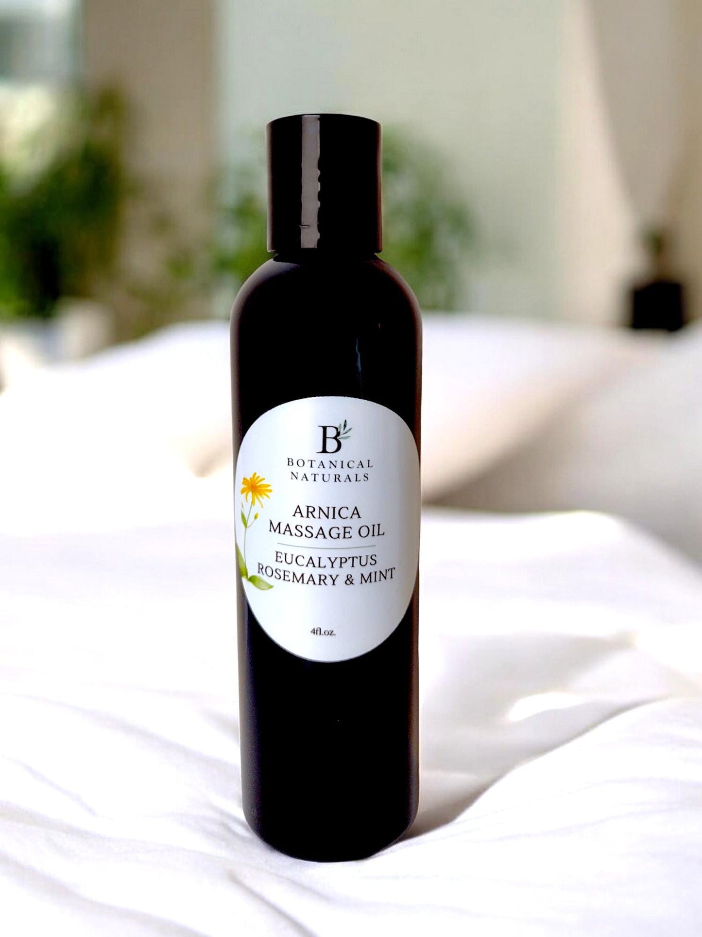 Arnica Massage Oil, Eucalyptus Mint, Sore Muscle Relief, All Natural