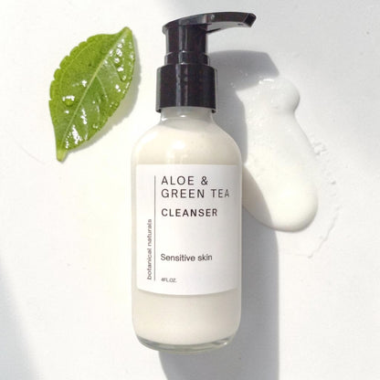 Sensitive Skin Facial Cleanser - Aloe & Green Tea - Non Drying Face Wash