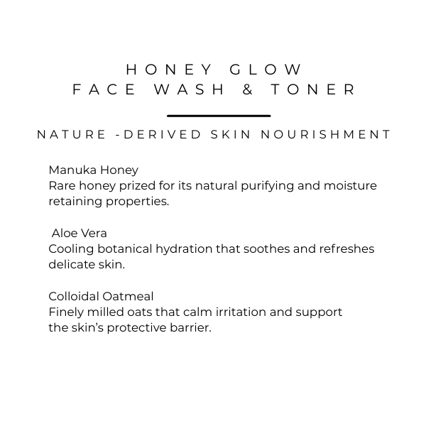 Manuka Honey Face Wash & Toner Set - Honey Glow - Gentle Skincare