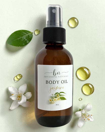 Jasmine Botanical Body Oil, Moisturizing Massage Oil