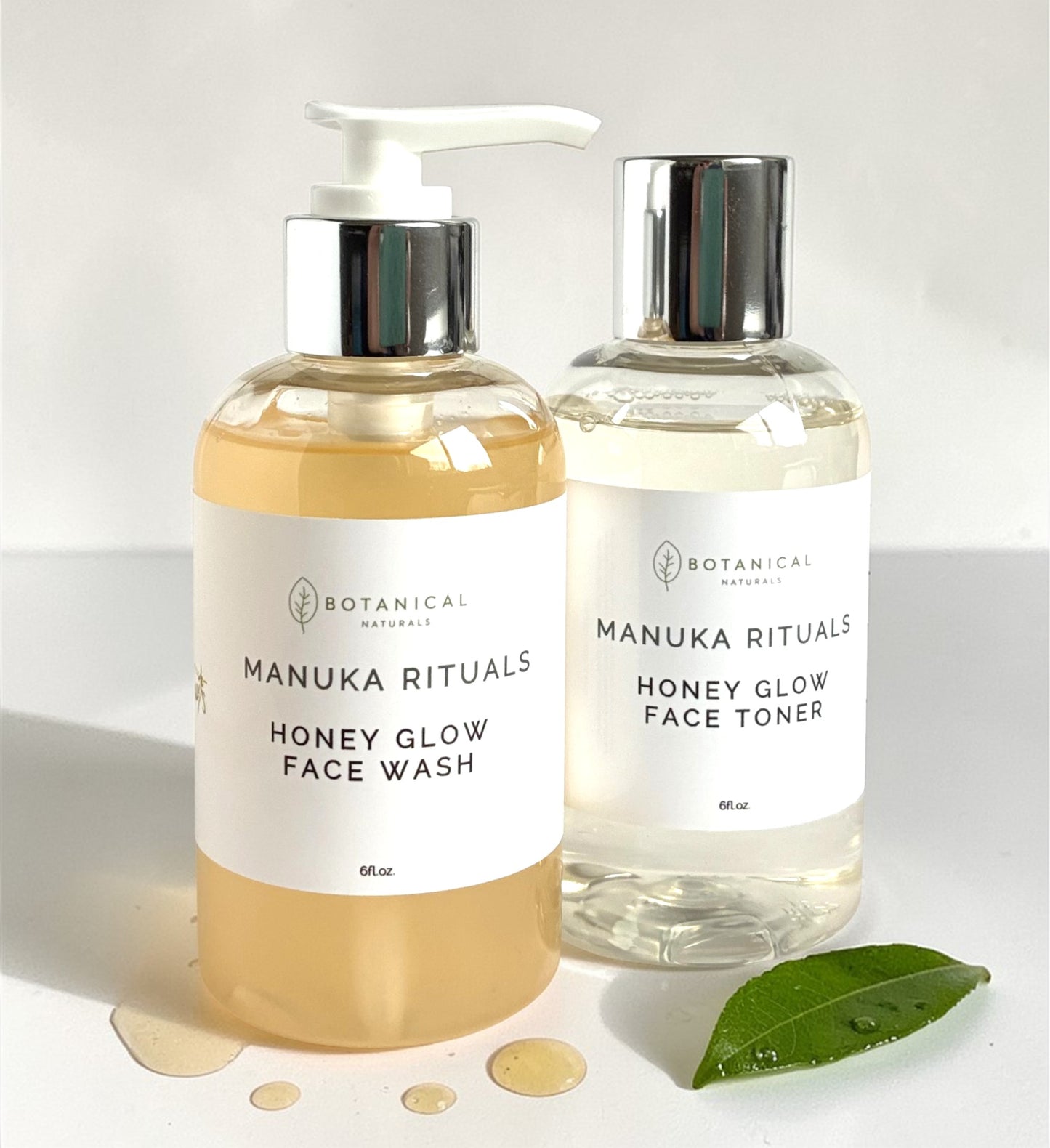 Manuka Honey Face Wash & Toner Set - Honey Glow - Gentle Skincare