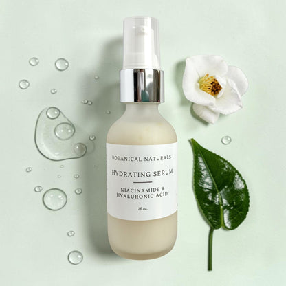 Niacinamide & Hyaluronic Hydrating Botanical Facial Serum for Dry Skin