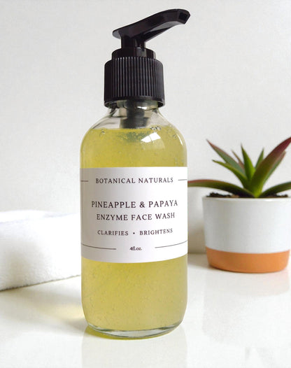 Brightening Pineapple Papaya Face Cleanser  Enzyme Exfoliating Wash with Provitamin B5