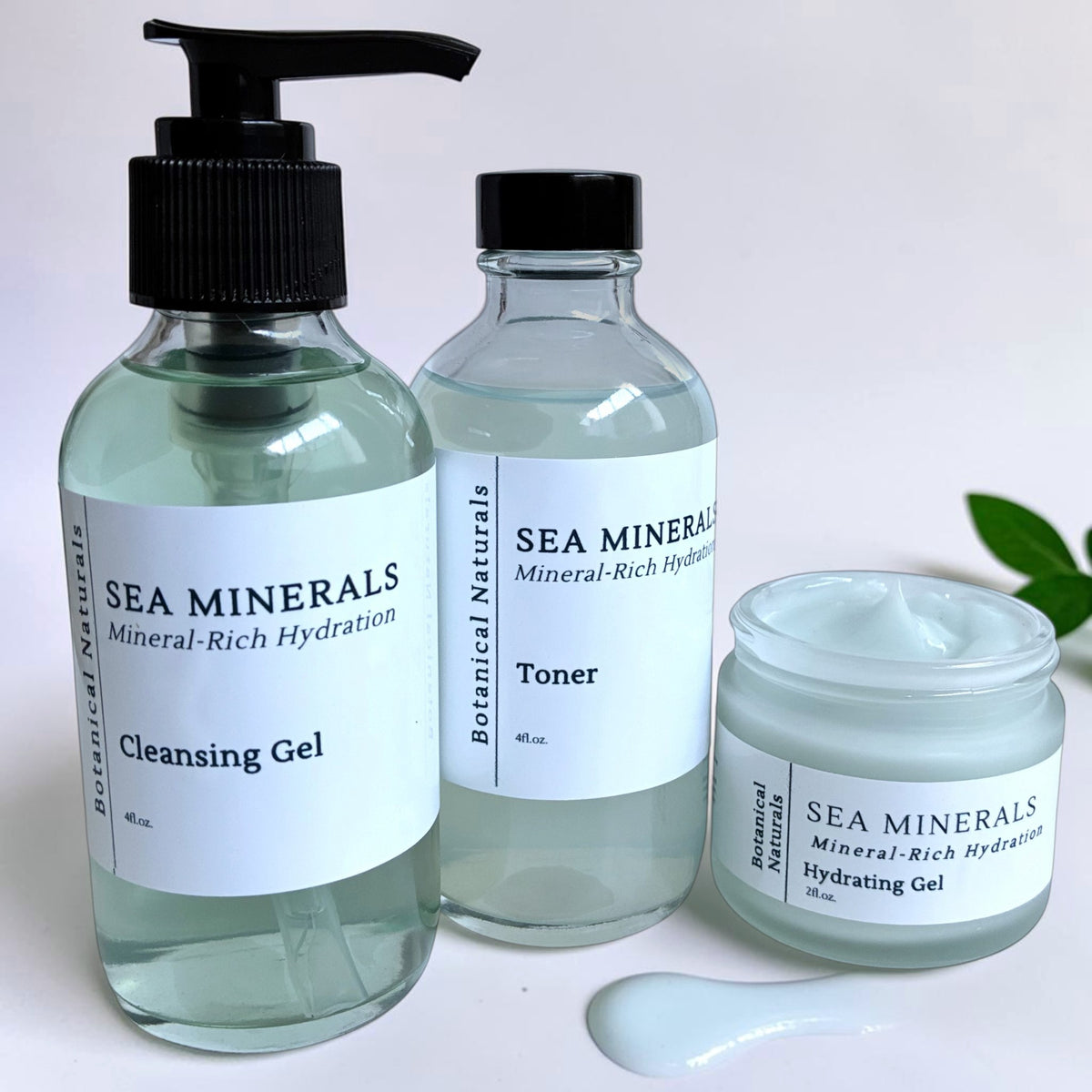 Sea Minerals Daily Skincare Set - Face Wash, Face Toner & Gel Moisturizer