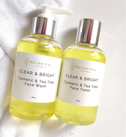 Clarifying Turmeric & Tea Tree Cleanser & Toner | Balancing Oily Skin