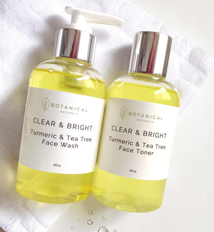 Clarifying Turmeric & Tea Tree Cleanser & Toner | Balancing Oily Skin