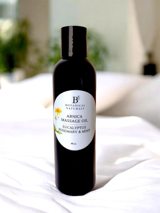 Arnica Massage Oil, Eucalyptus Mint, Sore Muscle Relief, All Natural