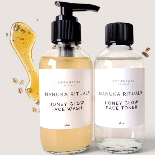 Manuka Honey Face Wash & Toner Set - Honey Glow - Gentle Skincare